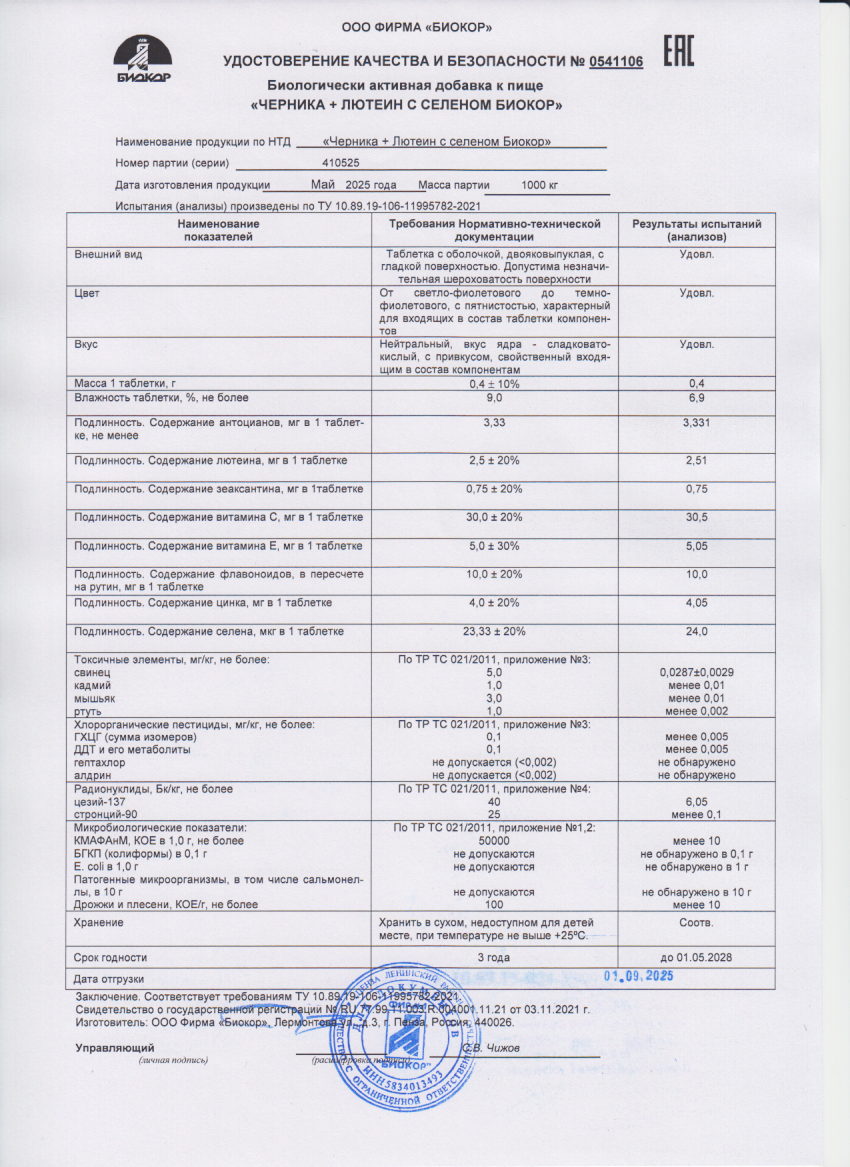 Паспорт №052025